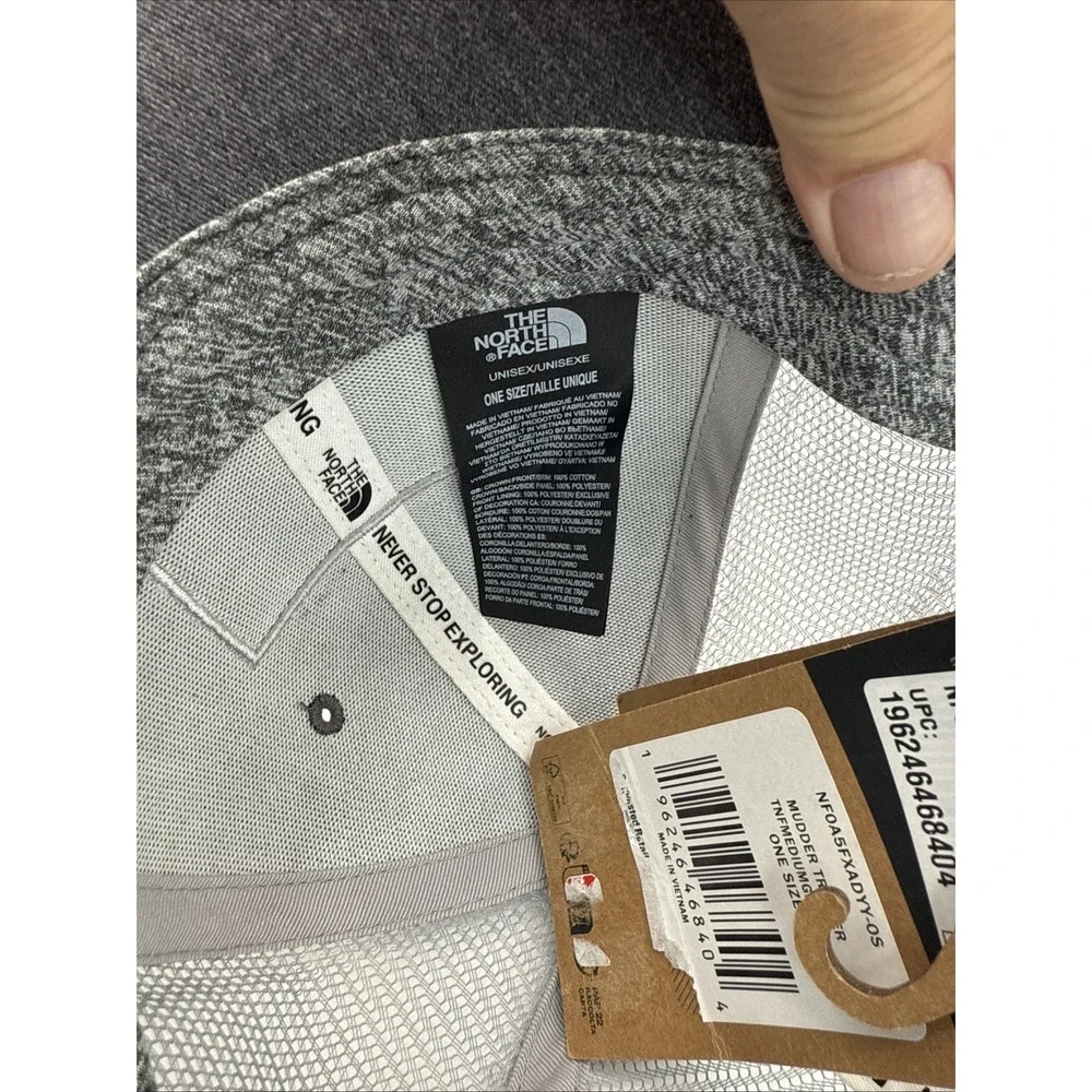 The NORTH FACE Fine Alpine‎ Equipment Gray Mudder Trucker Cap Hat Snap Back